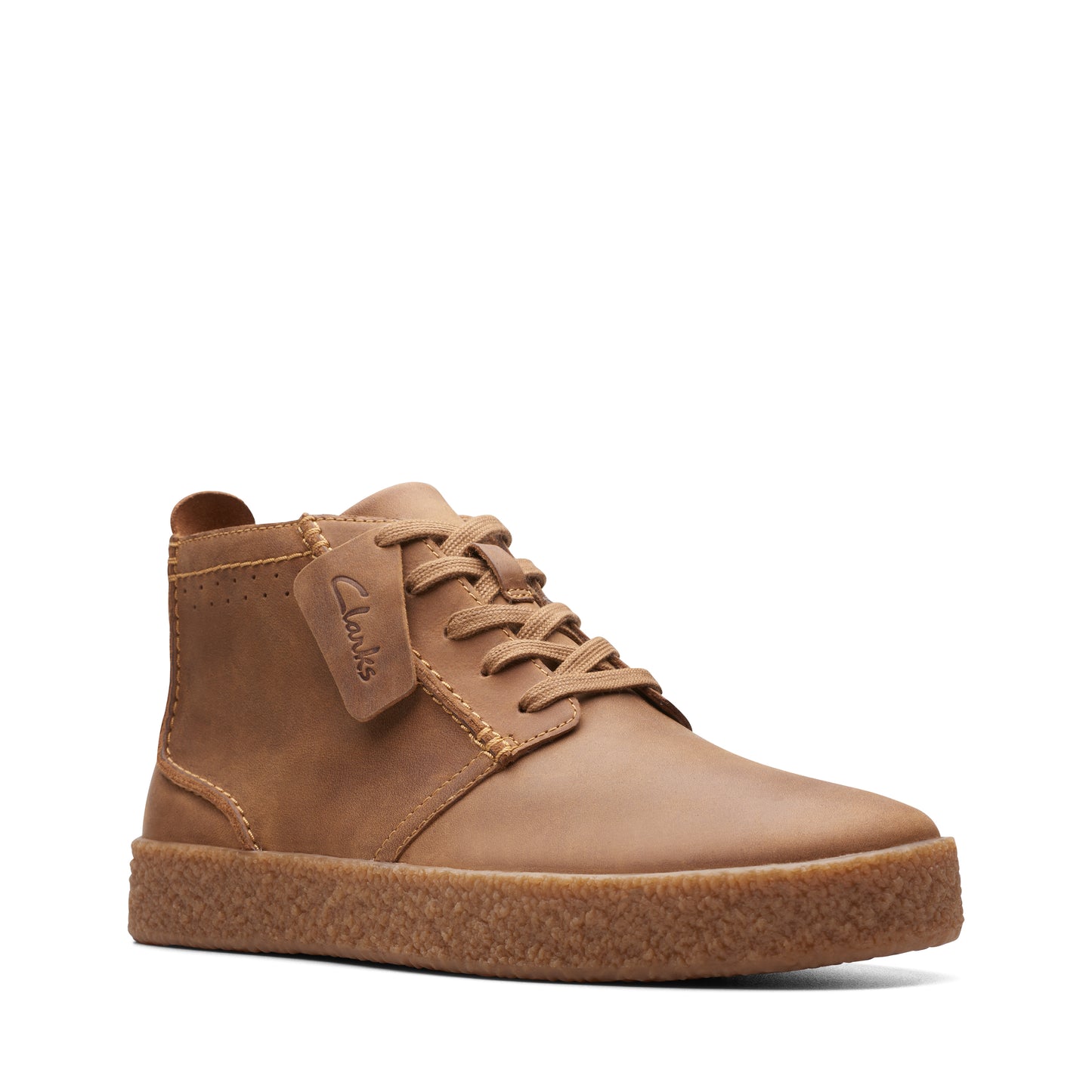 Botas De La Marca Clarks Para Hombre Modelo Streethill Mid Dark Tan Lea En Color Beige