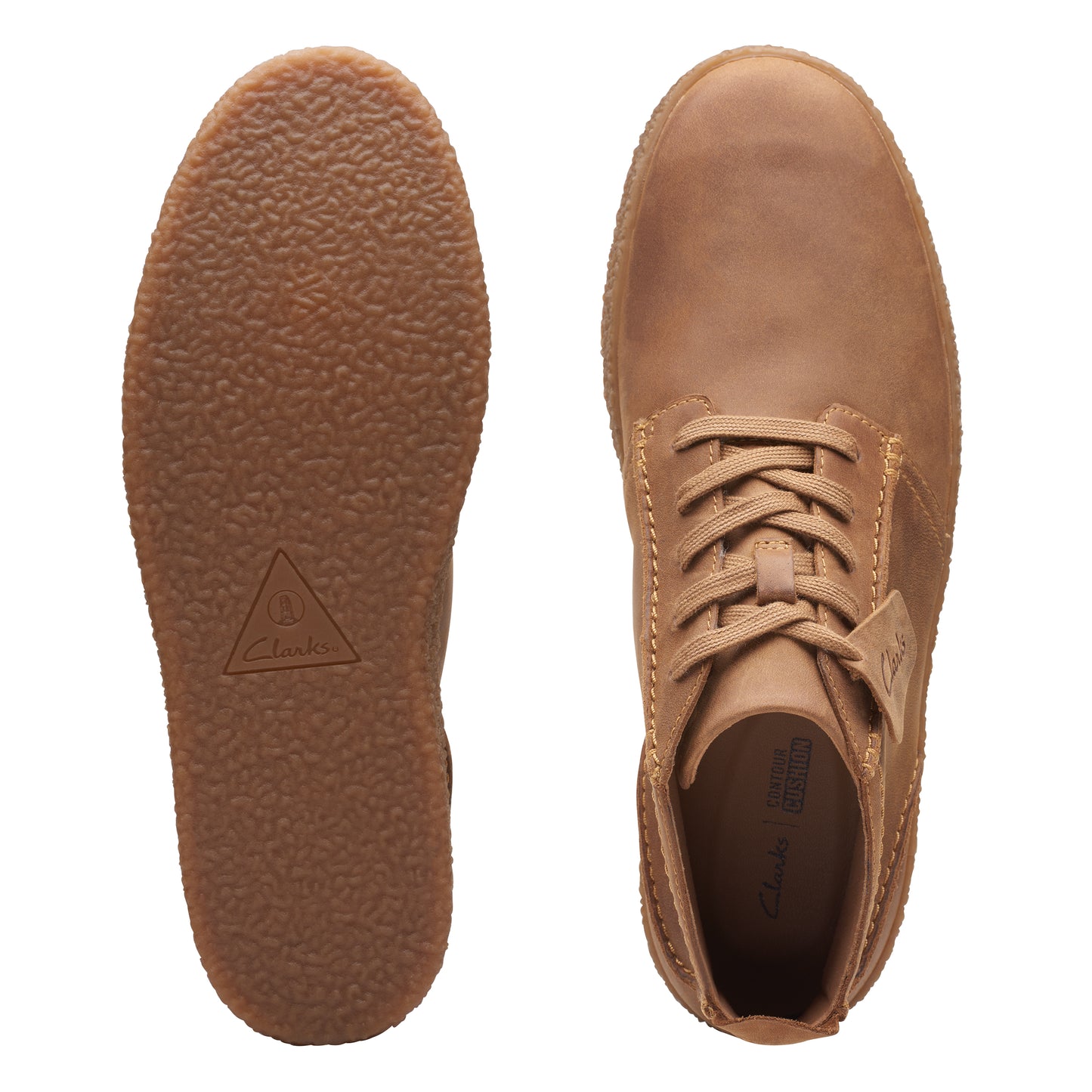 Botas De La Marca Clarks Para Hombre Modelo Streethill Mid Dark Tan Lea En Color Beige