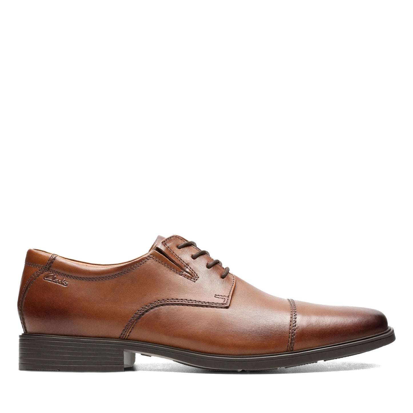 Zapatos Derby De La Marca Clarks Para Hombre Modelo Tilden Cap Dark Tan Lea En Color Marrón