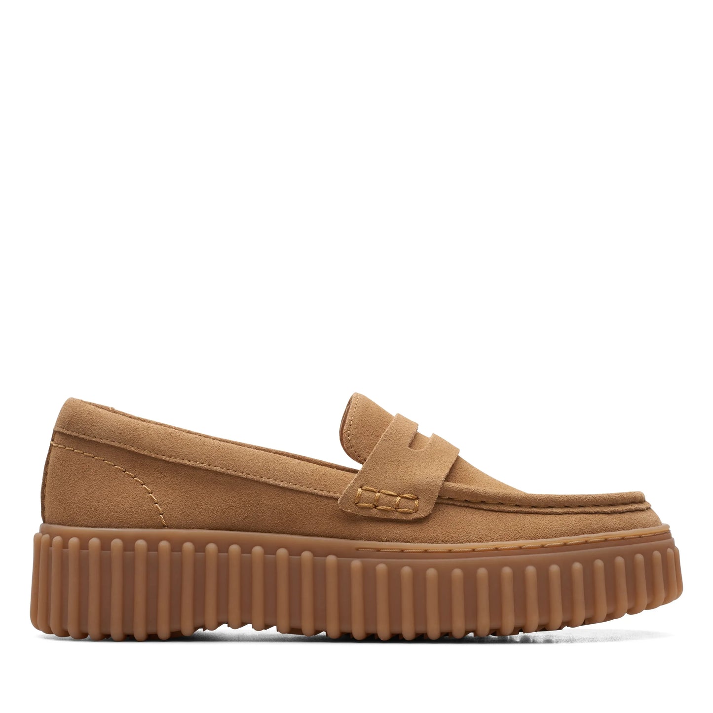 Zapatos Casual De La Marca Clarks Para Mujer Modelo Torhill Penny Light Tan Suede En Color Beige