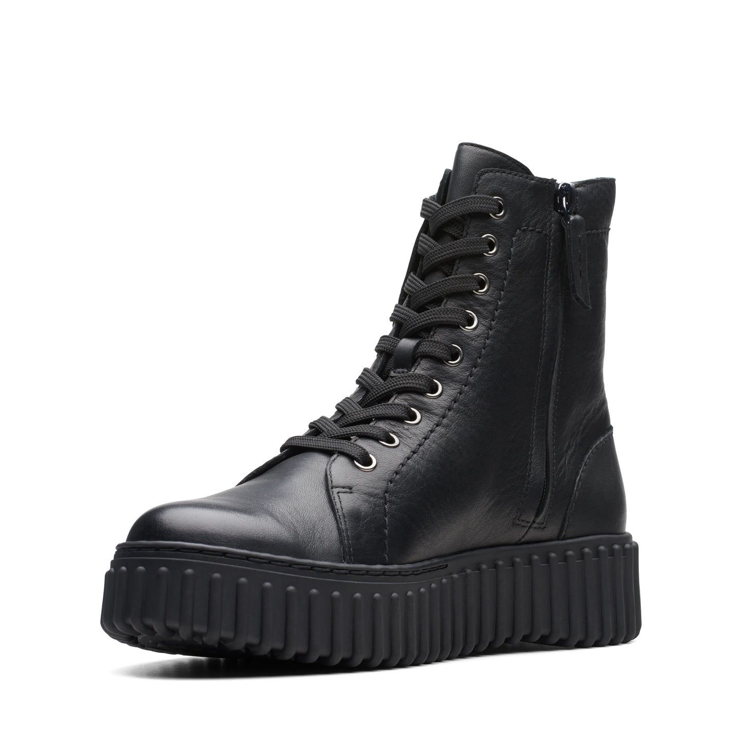 Botas De La Marca Clarks Para Mujer Modelo Torhill Rise Black Leather En Color Negro