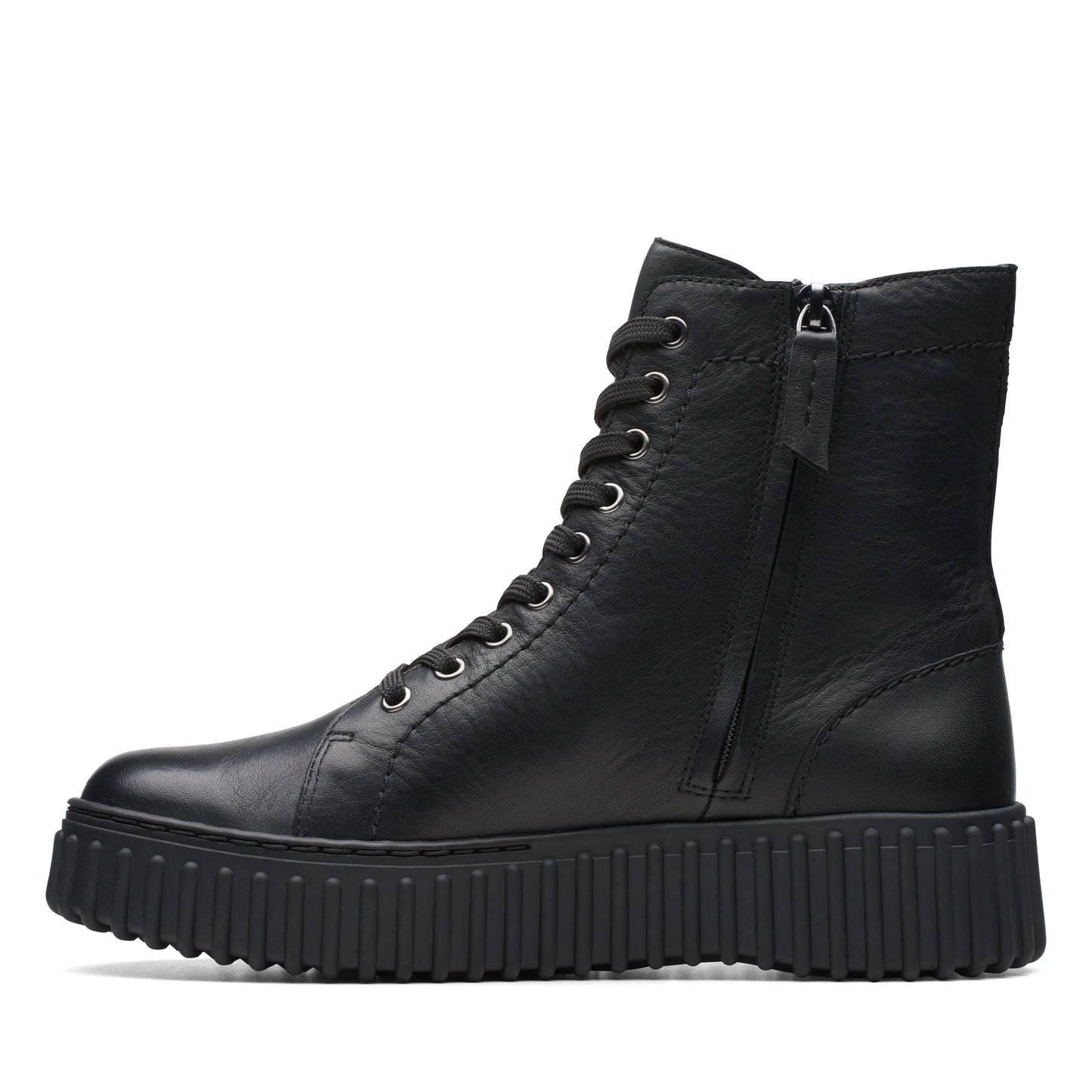 Botas De La Marca Clarks Para Mujer Modelo Torhill Rise Black Leather En Color Negro