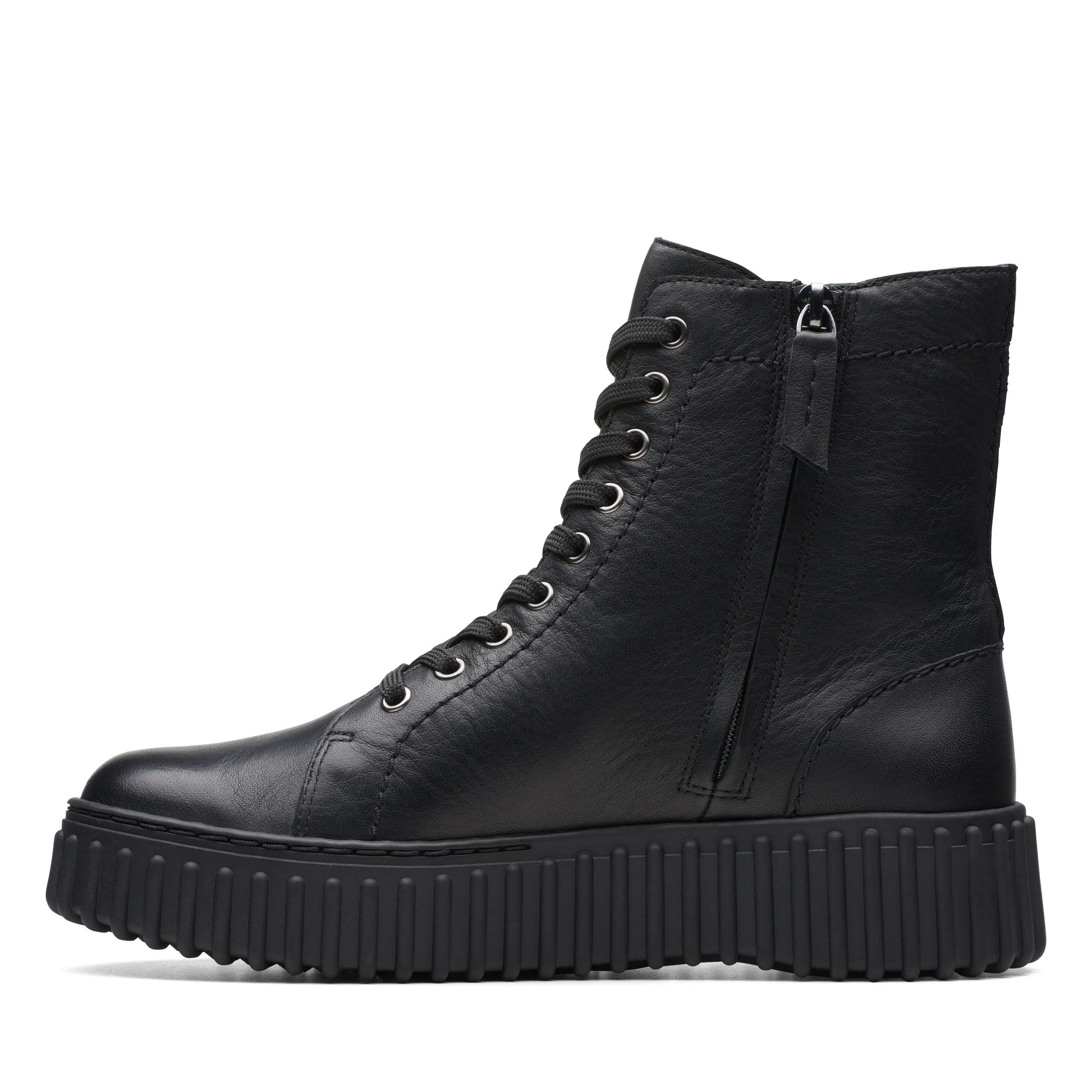 Botas De La Marca Clarks  Para Mujer Modelo Torhill Rise Black Leather En Color Negro