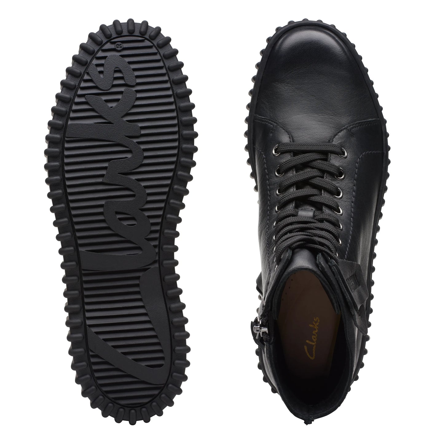 Botas De La Marca Clarks Para Mujer Modelo Torhill Rise Black Leather En Color Negro