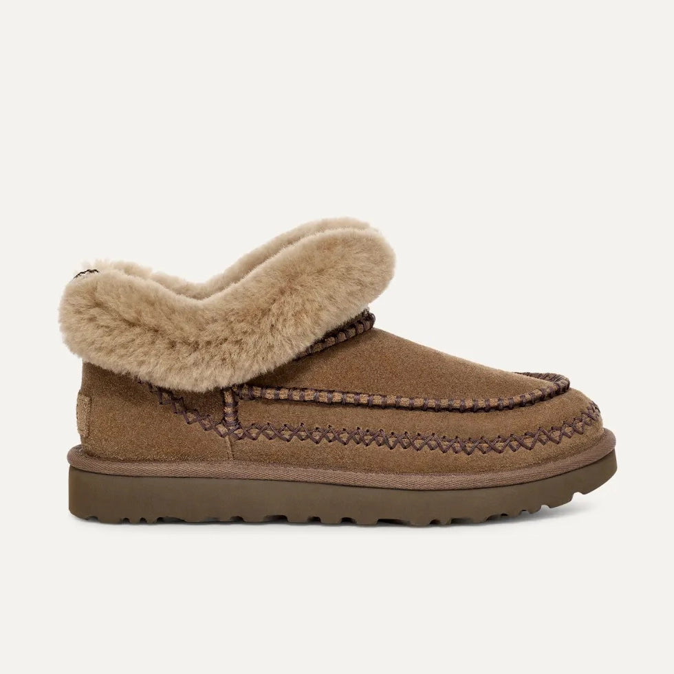 UGG | Damskie botki do kostki | Klasyczne Ultra Mini Alpine Chestnut | Brązowe