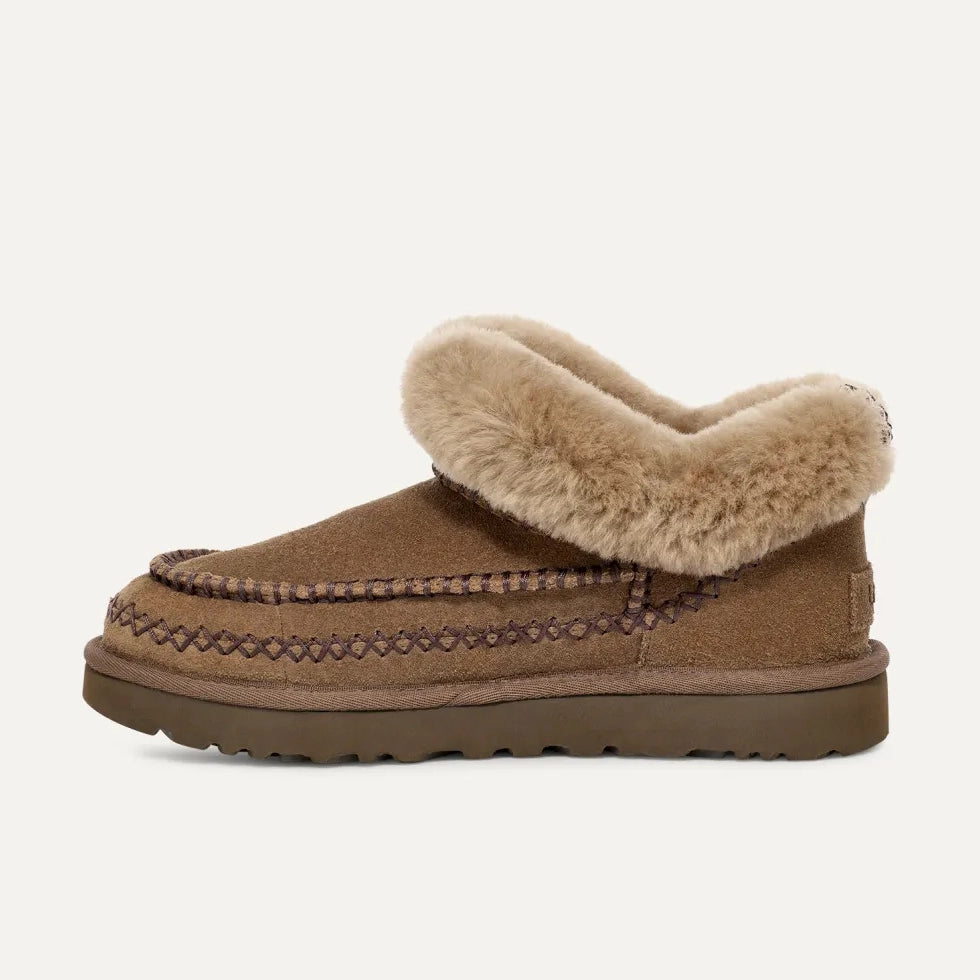 UGG | Damskie botki do kostki | Klasyczne Ultra Mini Alpine Chestnut | Brązowe