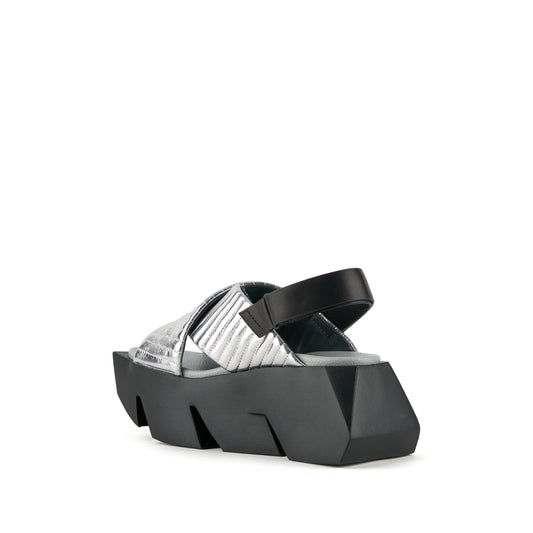 UNITED NUDE | SANDALI | DONNA | BULL PUFFER ARGENTO | PRIMAVERA ESTATE