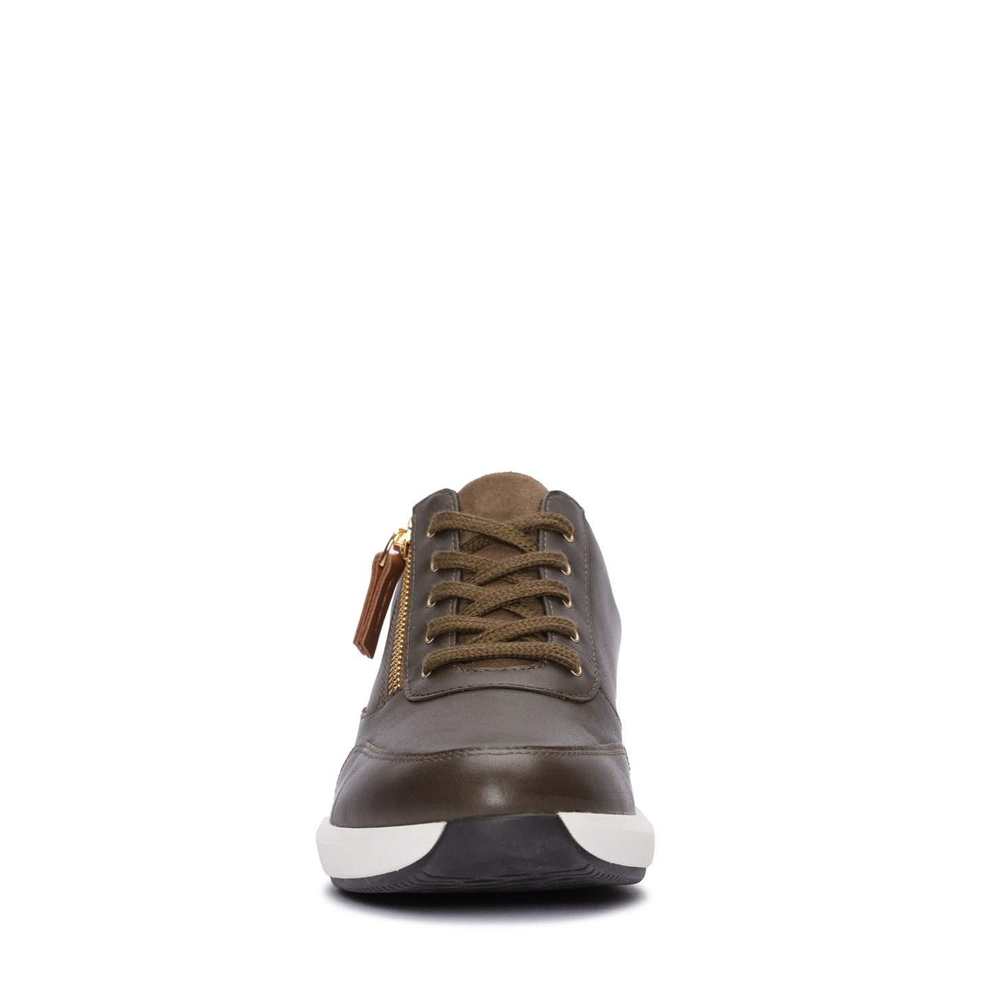 Sneakers De La Marca Clarks Para Mujer Modelo Un Rio Zip Dark Olive Leather En Color Verde