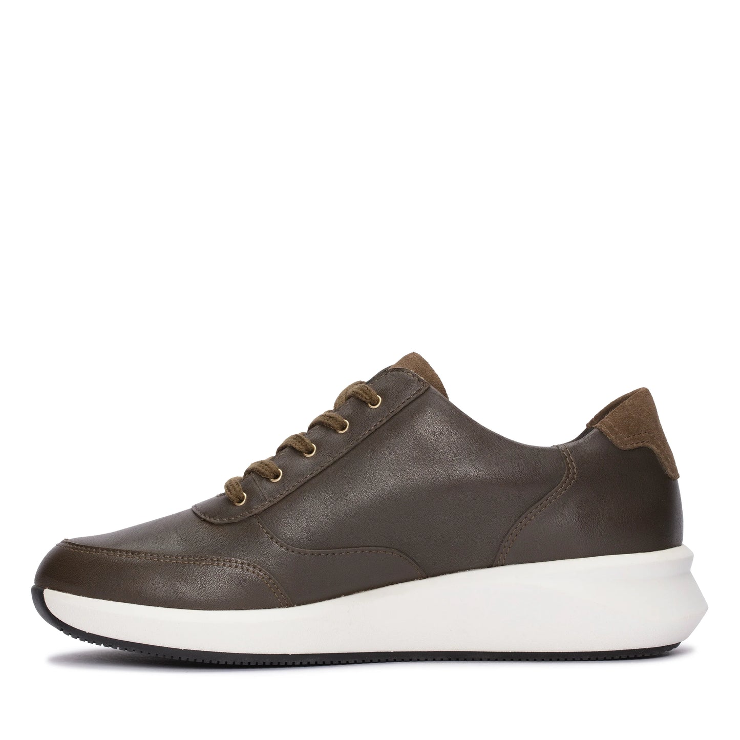 Sneakers De La Marca Clarks Para Mujer Modelo Un Rio Zip Dark Olive Leather En Color Verde