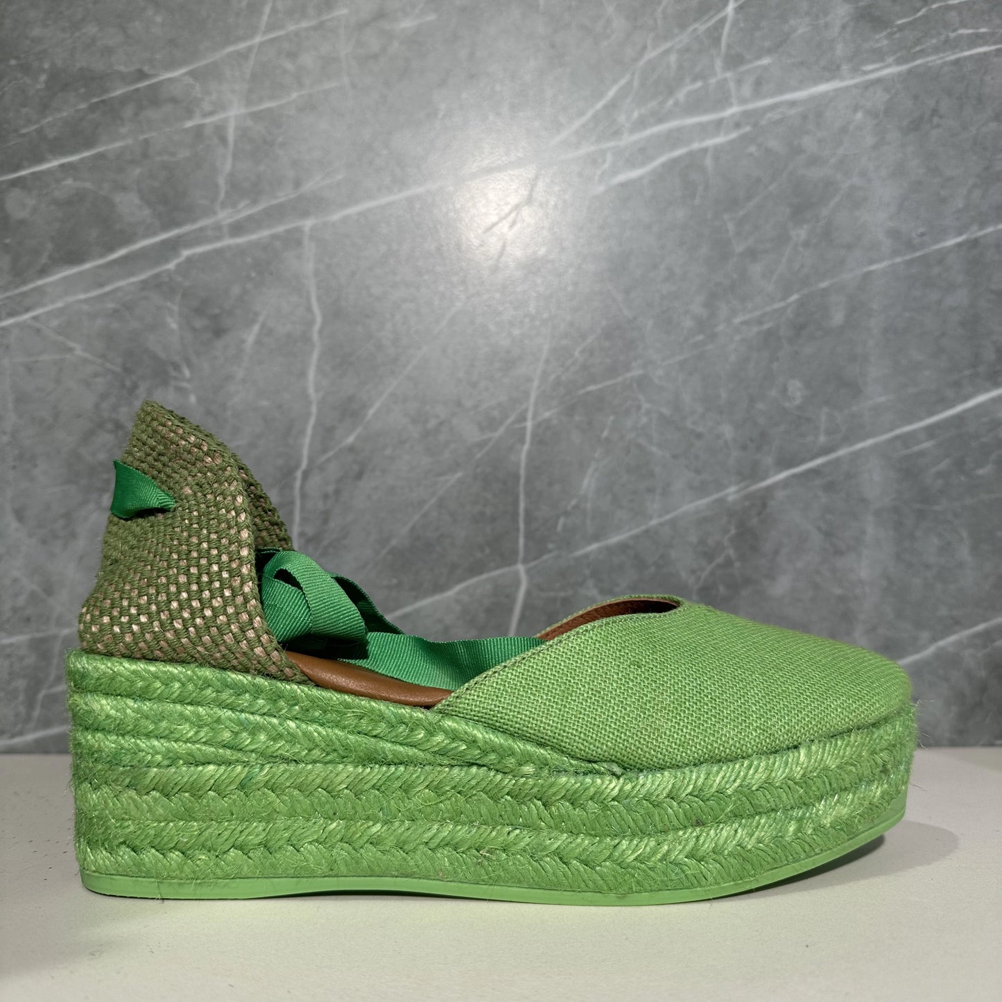 VIGUERA | Damen-Espadrilles | Pistazienleinen