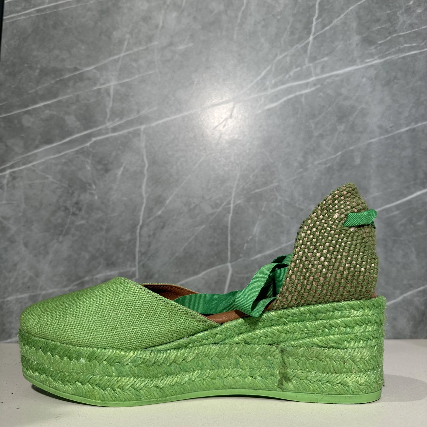 VIGUERA | Damen-Espadrilles | Pistazienleinen