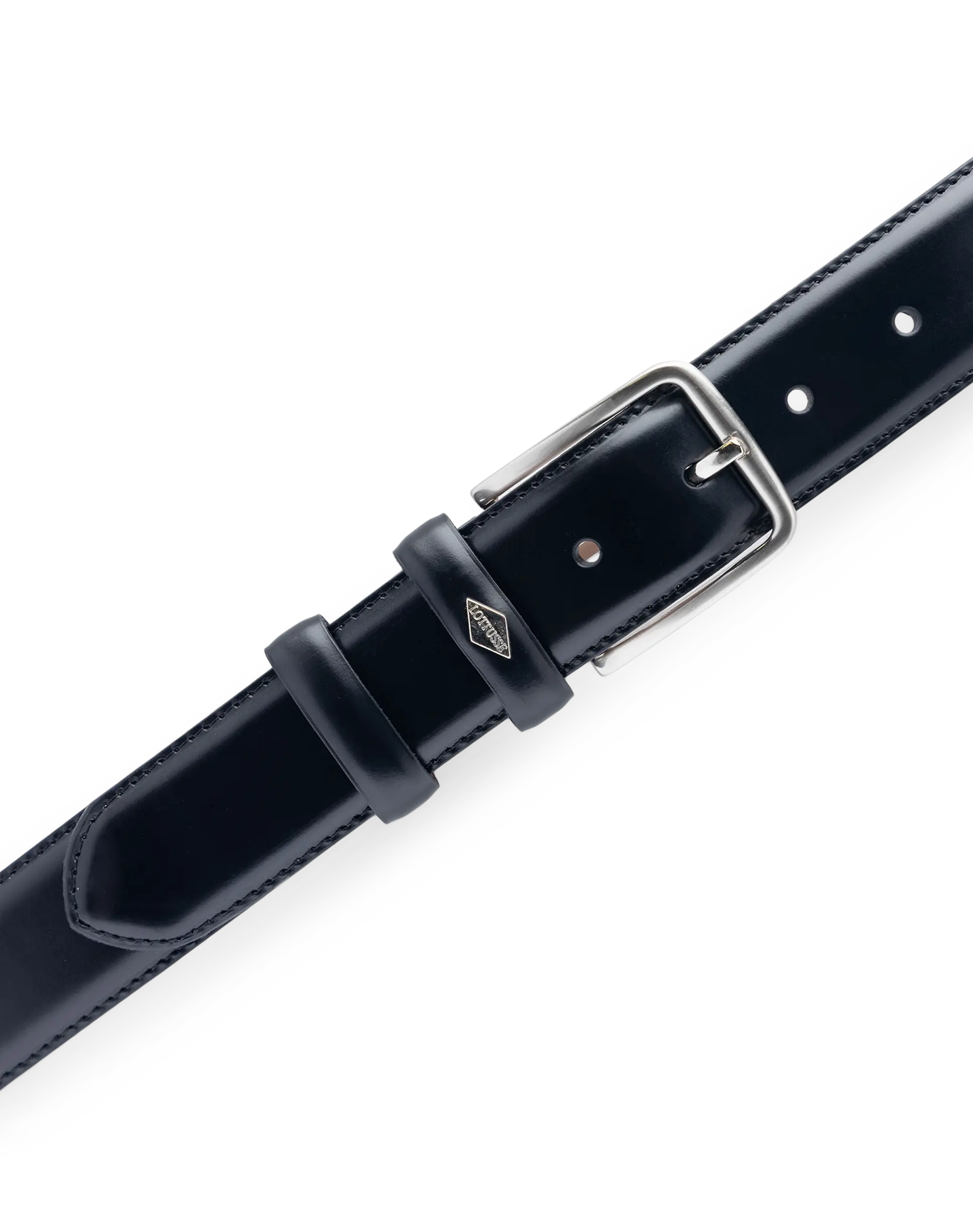 LOTTUSSE | 男士皮带 | 黑色半光牛皮扣 | 黑色