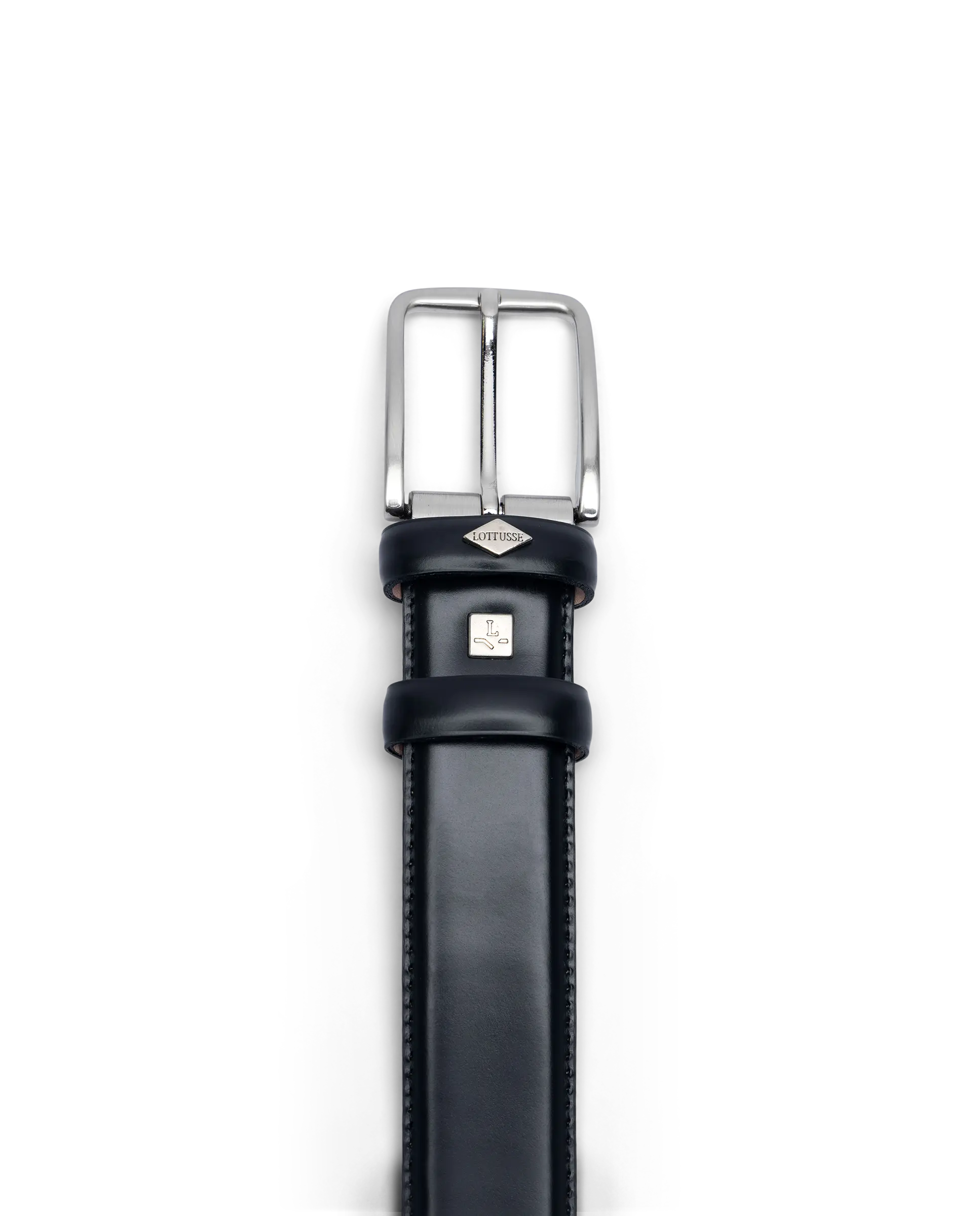 LOTTUSSE | 男士皮带 | 黑色半光牛皮扣 | 黑色