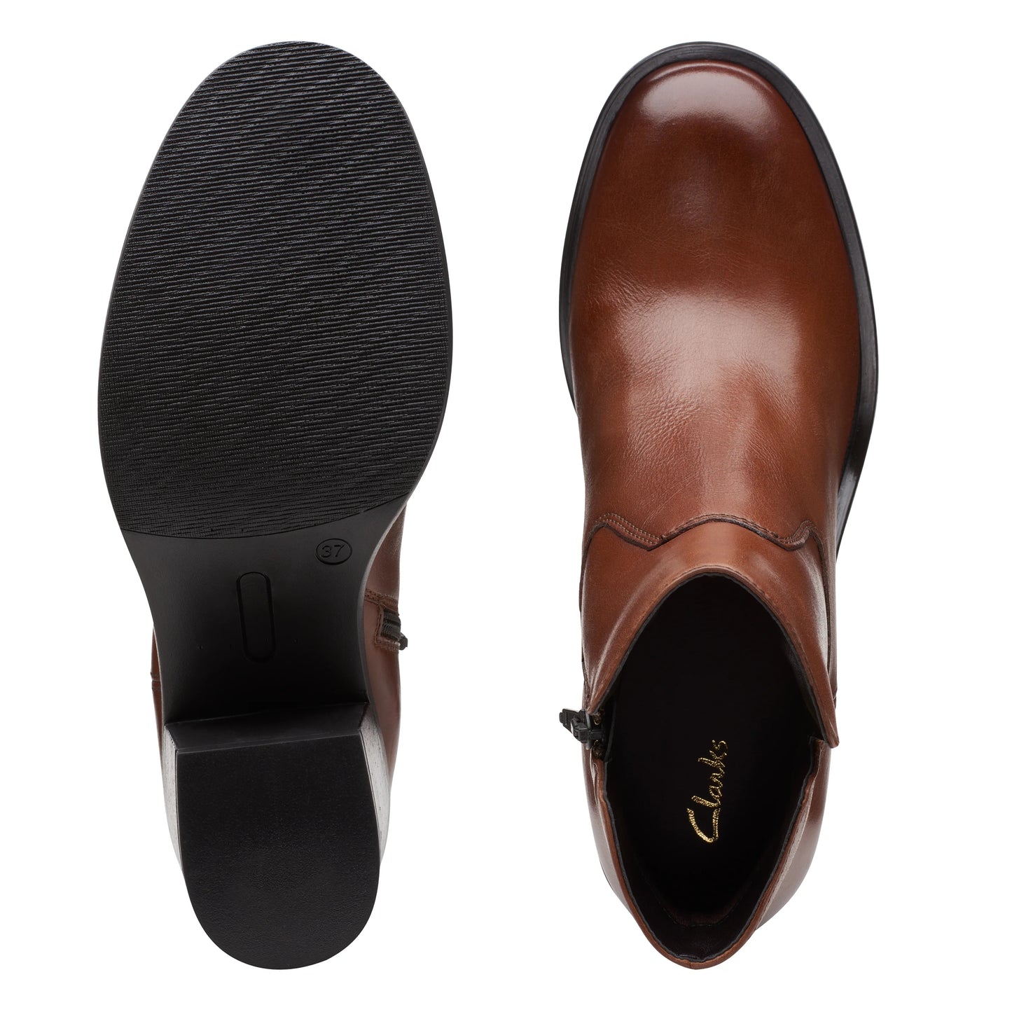 Botas De La Marca Clarks Para Mujer Modelo Valvestino Lo Dark Tan Lea En Color Marrón