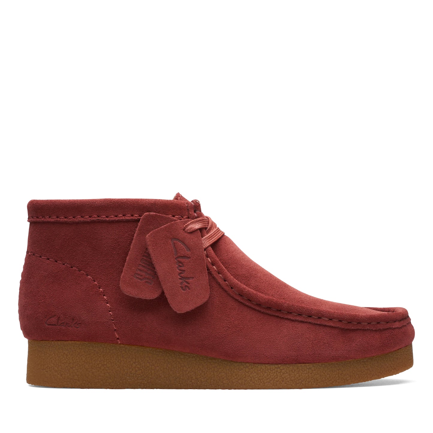 Wallabee De La Marca Clarks Para Mujer Modelo Wallabee Evo Boot Chestnut Suede En Color Marrón