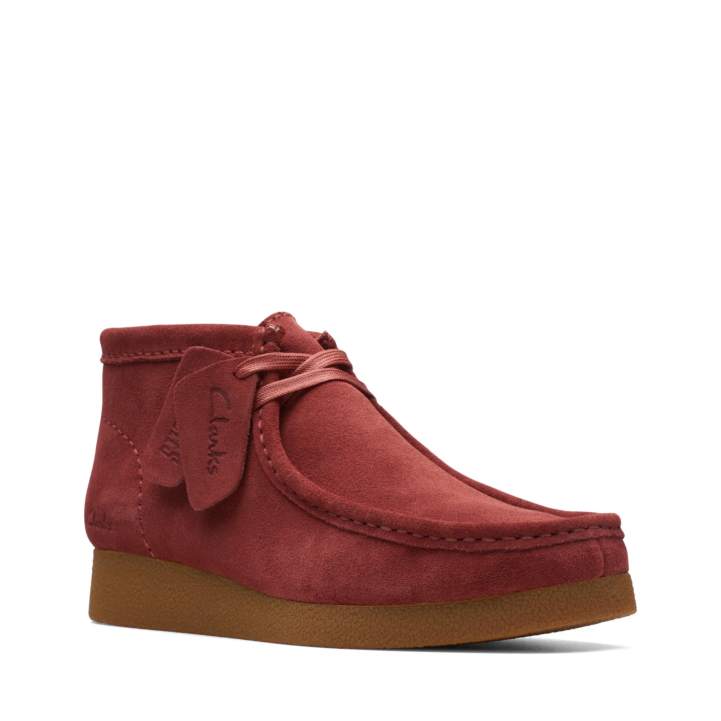 Wallabee De La Marca Clarks Para Mujer Modelo Wallabee Evo Boot Chestnut Suede En Color Marrón