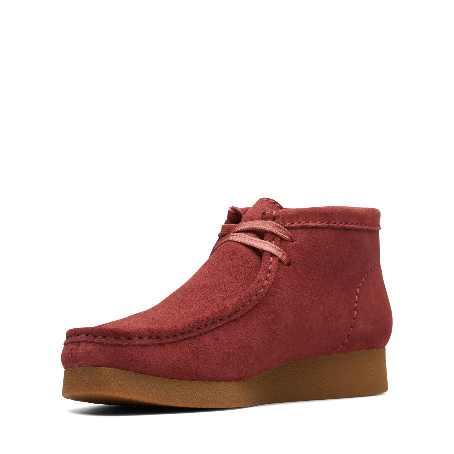 Wallabee De La Marca Clarks Para Mujer Modelo Wallabee Evo Boot Chestnut Suede En Color Marrón