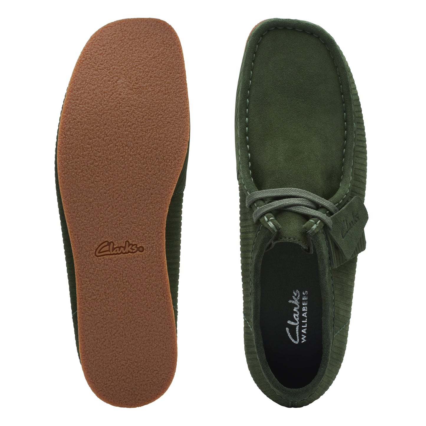 Wallabee De La Marca Clarks Para Hombre Modelo Wallabee Evo Dark Green Suede En Color Verde