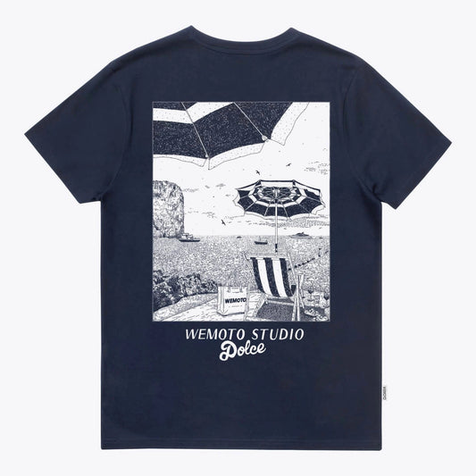 WEMOTO | Tシャツ | メンズ | サンクリームTシャツ ネイビーブルー