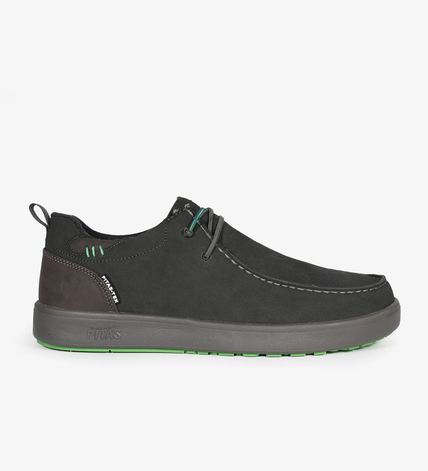 Wallabee der Marke PITAS für Herren, Modell ARAL in Grau. Werten Sie Ihren Look diesen Sommer mit diesen modernen, stylischen und äußerst bequemen Schuhen auf.