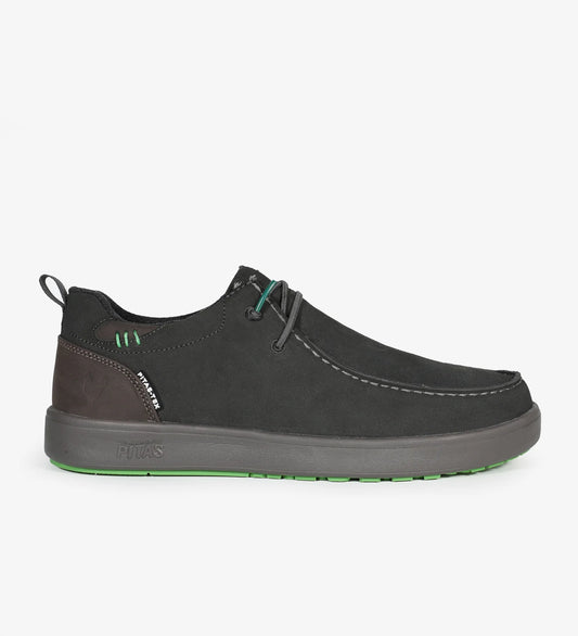 Wallabee pour homme de la marque PITAS, le modèle ARAL en gris. Rehaussez votre look cet été avec ces chaussures modernes, élégantes et extrêmement confortables.