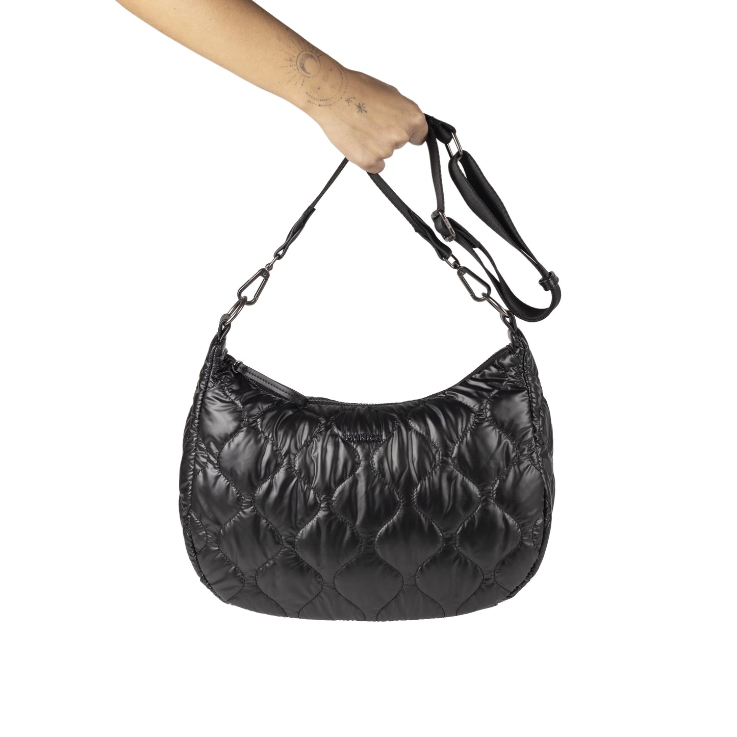 MUNICH | BOLSOS | MUJER | COVER CROSSBODY HOBO BLACK | NEGRO