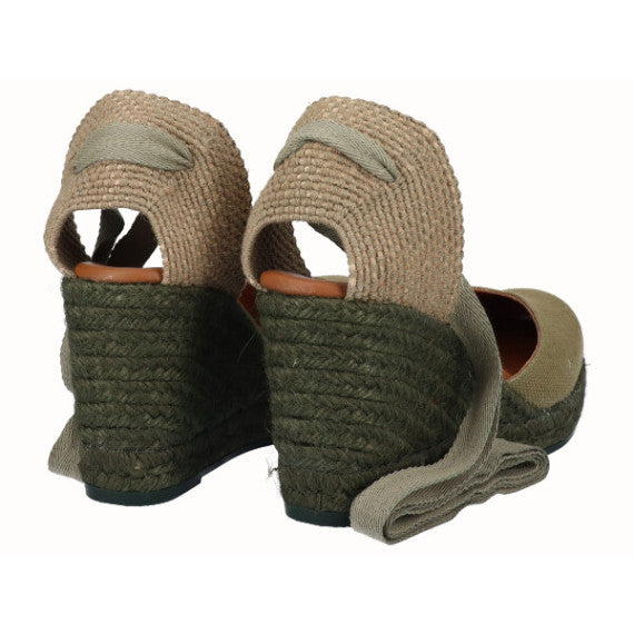 VIGUERA | Espadrilles für Damen | Khaki Leinen | Khaki