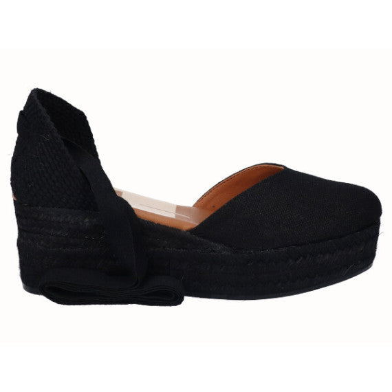 VIGUERA | Damen-Espadrilles | Leinen | Schwarz