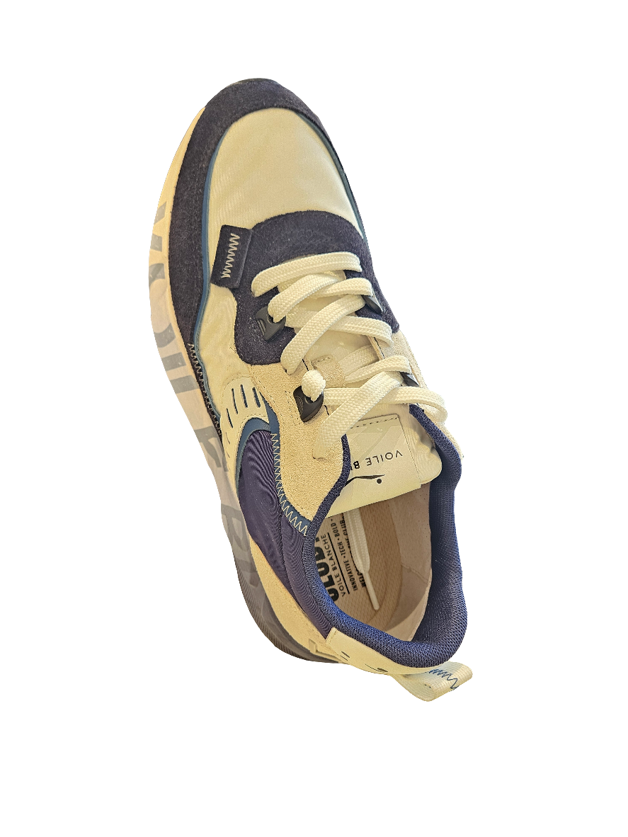 VOILE BLANCHE | SNEAKERS | HERREN | CLUB01. WILDLEDER/NETZ/NYLON WEISS-LIMETTE