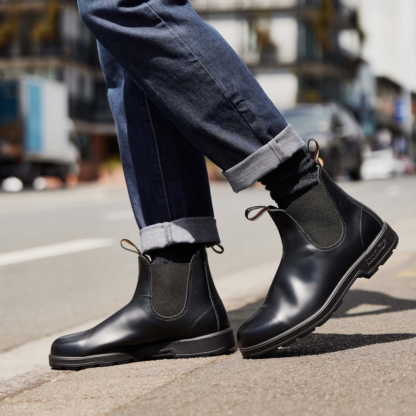 BLUNDSTONE | BOTAS CHELSEA | UNISEX | 2414 BLACK BRUSH OFF LEATHER