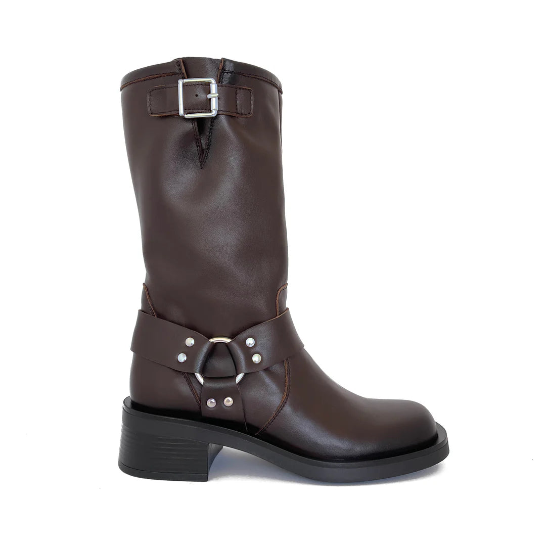 LUIS GONZALO 1966 | BOTTES FEMME | BOTTES MOTARD | MARRON