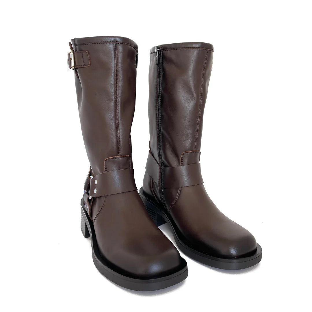 LUIS GONZALO 1966 | BOTTES FEMME | BOTTES MOTARD | MARRON