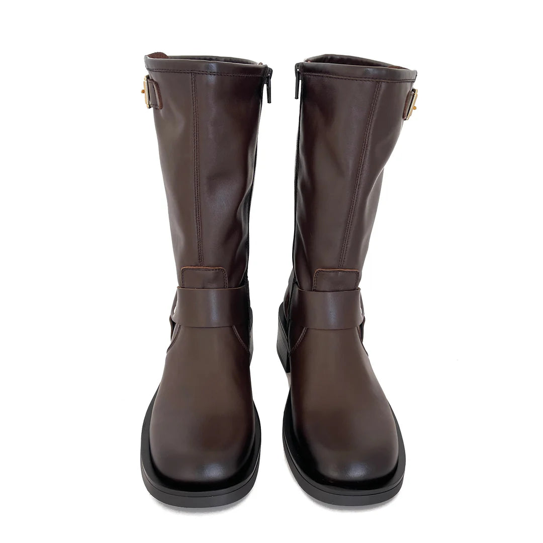 LUIS GONZALO 1966 | BOTTES FEMME | BOTTES MOTARD | MARRON