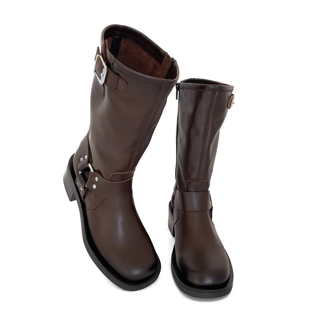 LUIS GONZALO 1966 | BOTTES FEMME | BOTTES MOTARD | MARRON