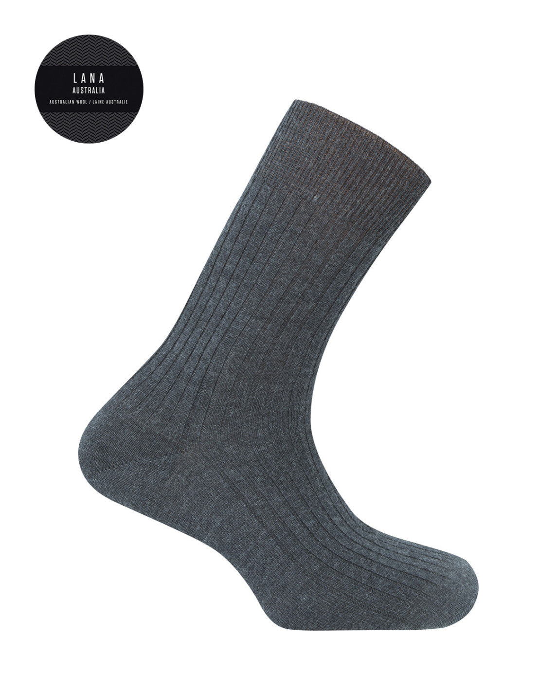 TRICOT BLANC | CHAUSSETTES HOMME | LAINE AUSTRALIENNE CLASSIQUE | GRIS