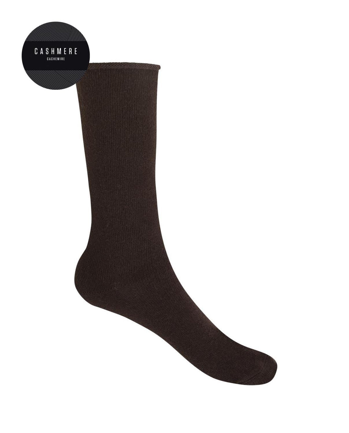 TRICOT BLANC | CHAUSSETTES HOMME | LAINE CACHEMIRE | MARRON
