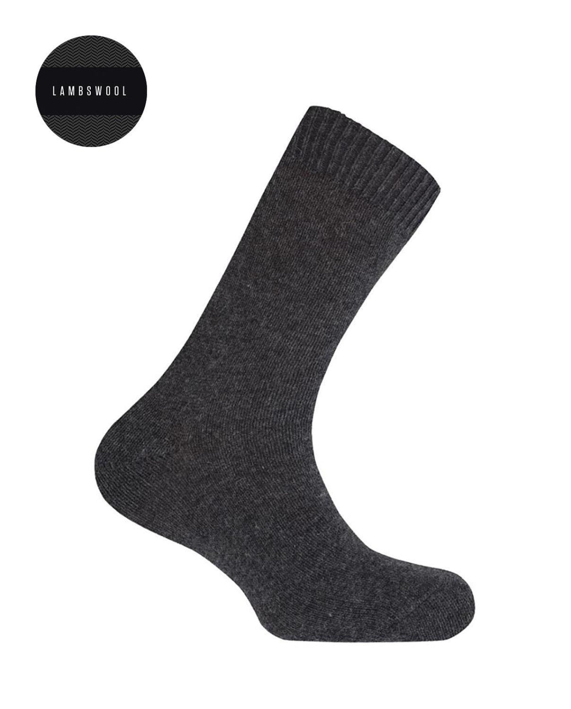 WEISSER STRICK | HERRENSOCKEN | LAMMWOLLE | SCHWARZ