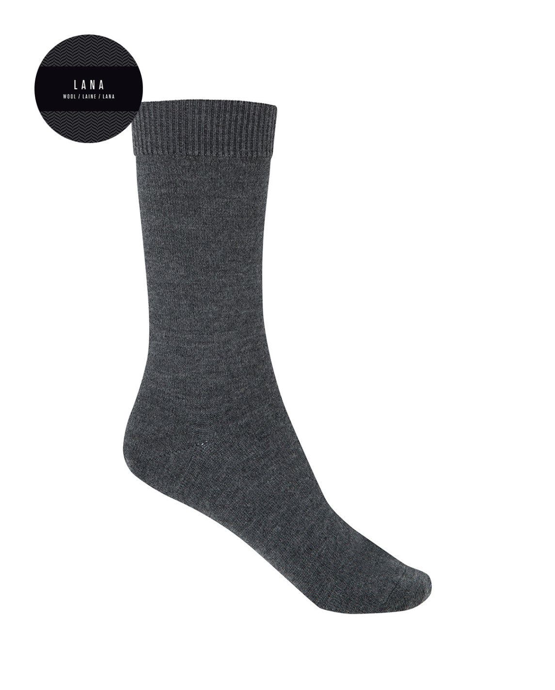 WEISSER STRICK | DAMENSOCKEN | MERCERISIERTE WOLLE | GRAU