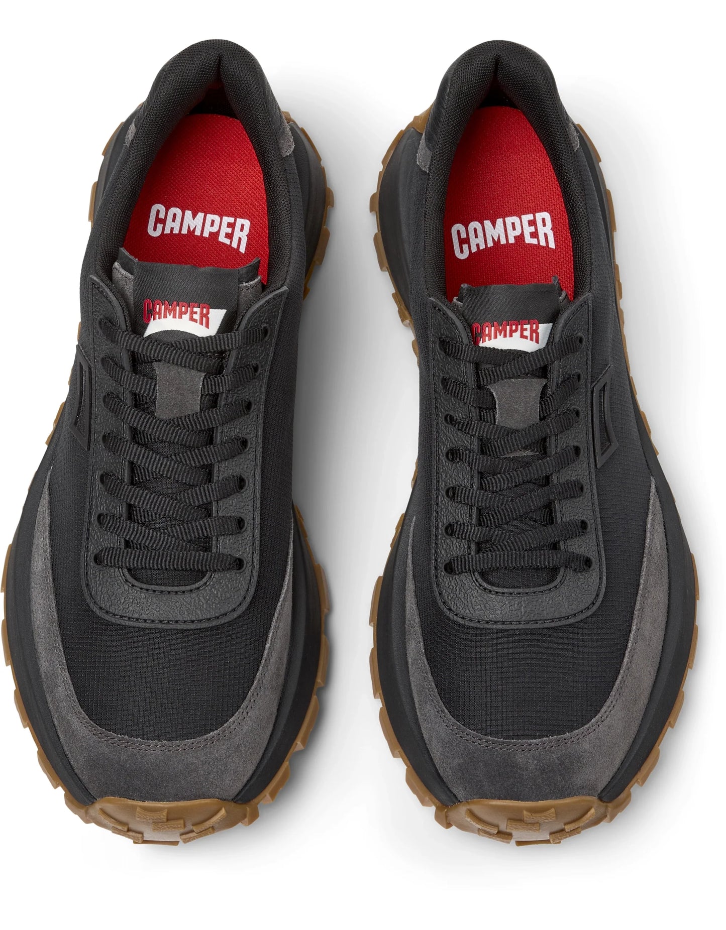 Sneakers Para Hombre De La Marca Camper Modelo Drift Trail Rug Meteor,Camis.Negro/Dtrail Negro-Miel De Color Negro