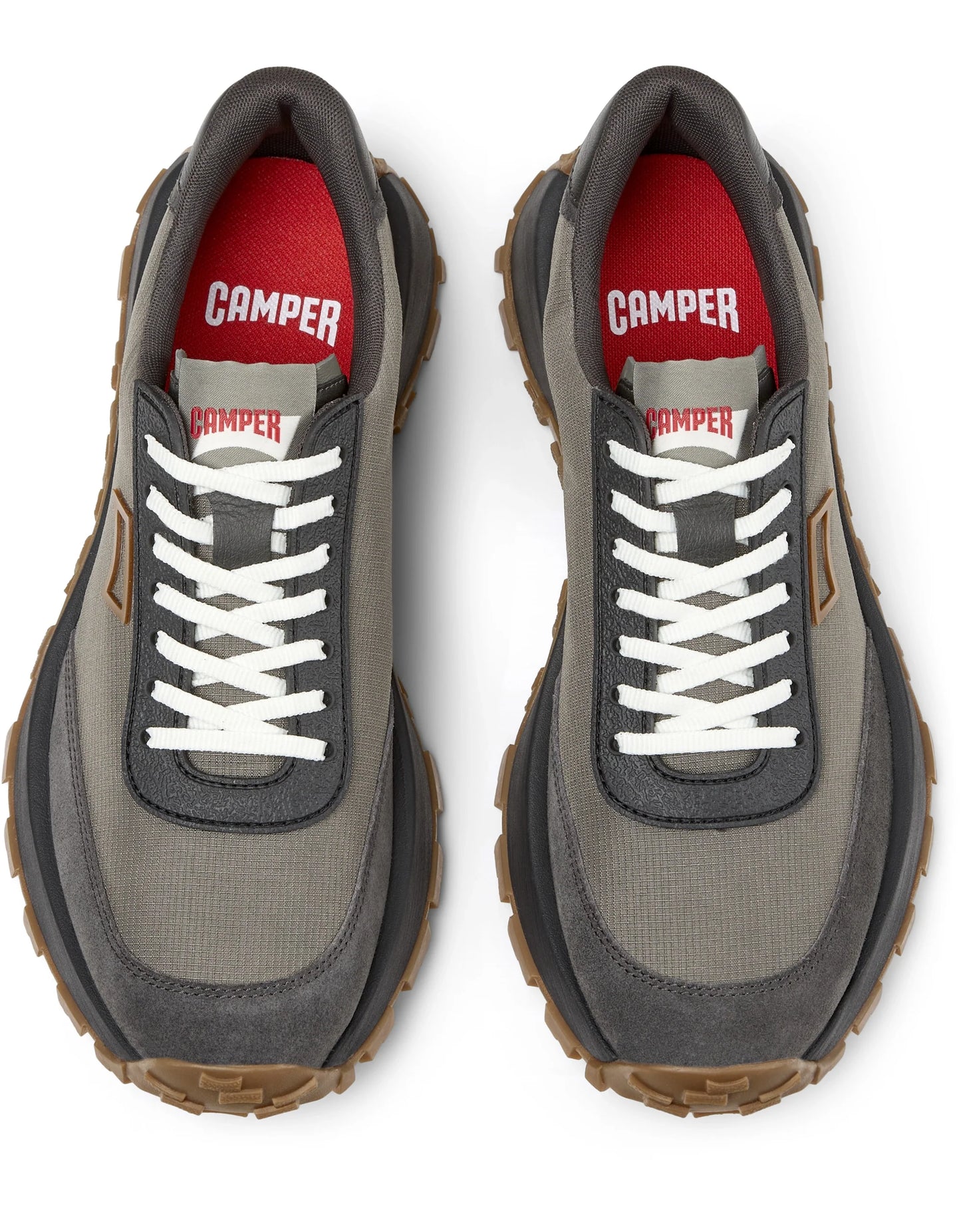 Sneakers Para Hombre De La Marca Camper Modelo Drift Trail Rug Meteor,Cam.Somera/Dtrail Negro-Miel De Color Gris
