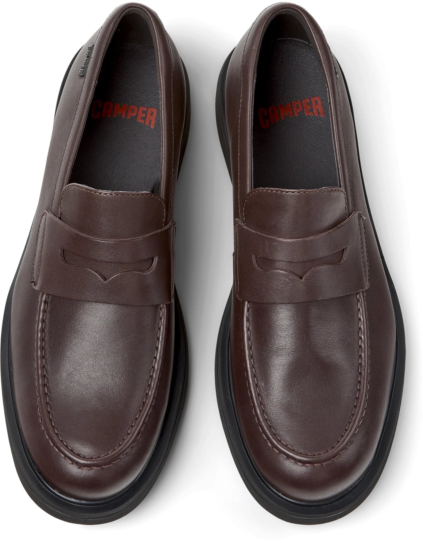 Mocasines Para Hombre De La Marca Camper Modelo Norman Domaine Umber/Norman Negro De Color Marrón