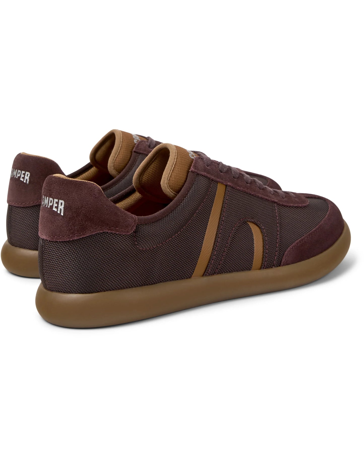 Sneakers Para Hombre De La Marca Camper Modelo Pelotas Soller Rug Beizos,Pong Beizos/Psoller Miel De Color Burdeos