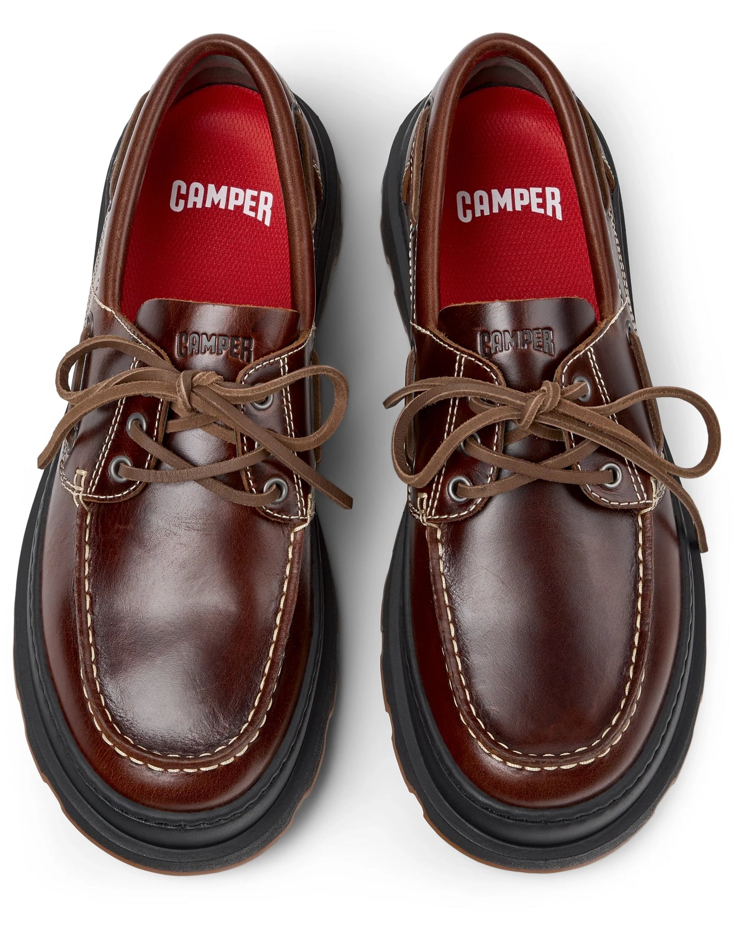 Mocasines Para Hombre De La Marca Camper Modelo Brutus+ Dakota Cuba/Brutus+ Negro-Miel De Color Marrón