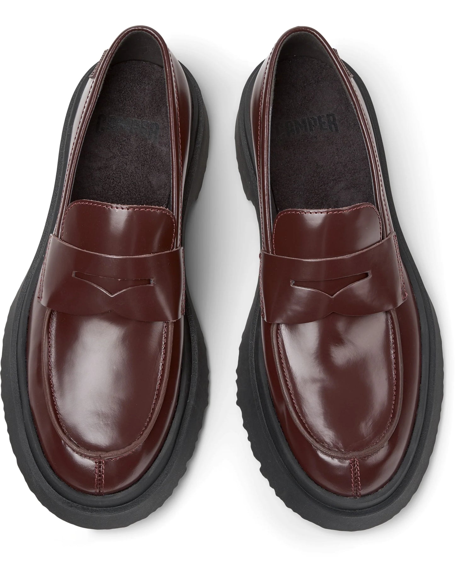 Mocasines Para Mujer De La Marca Camper Modelo Walden Mimi Beizos/Walden Negro De Color Burdeos