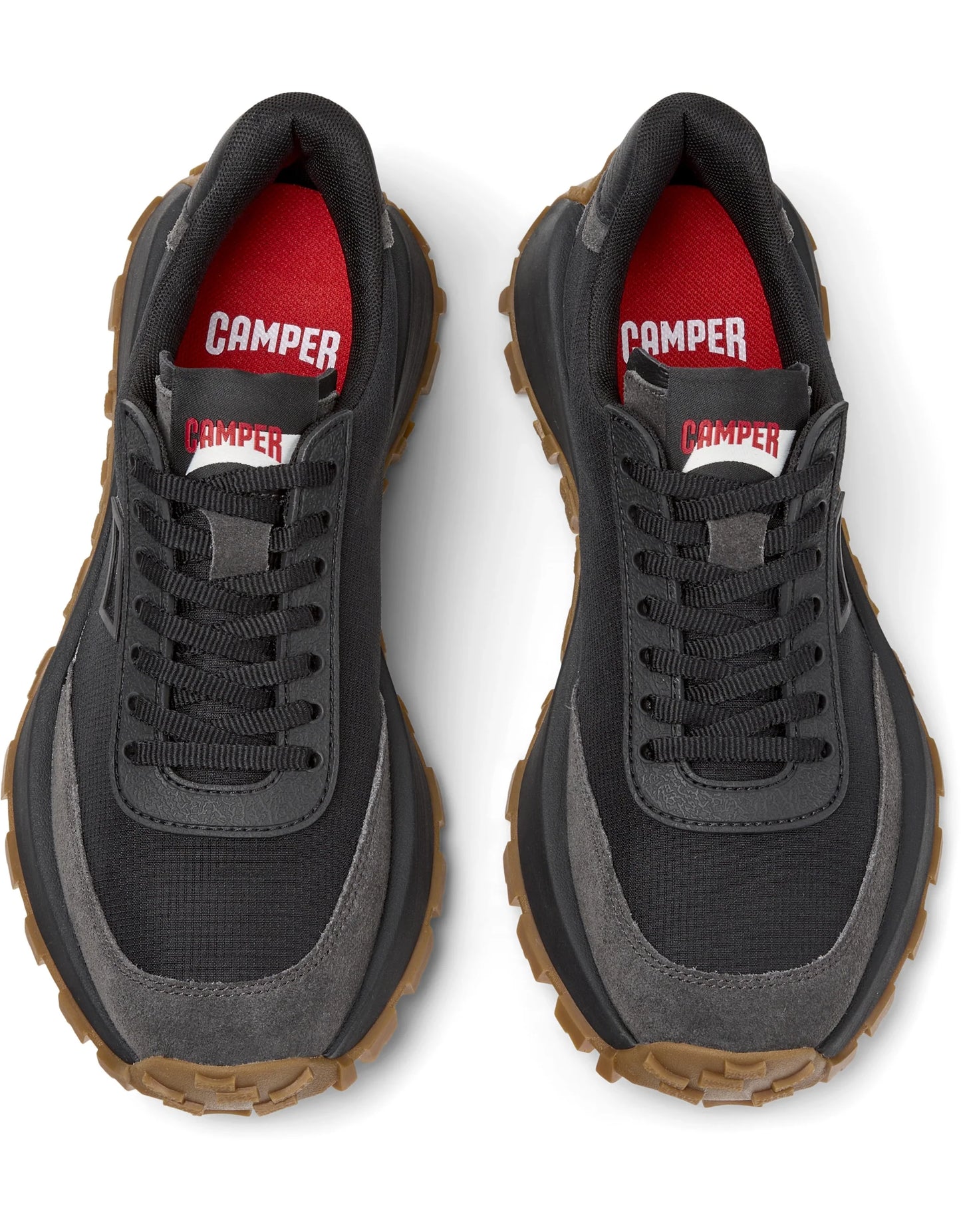 Sneakers Para Mujer De La Marca Camper Modelo Drift Trail Rug Meteor,Camis.Negro/Dtrail Negro-Miel De Color Negro