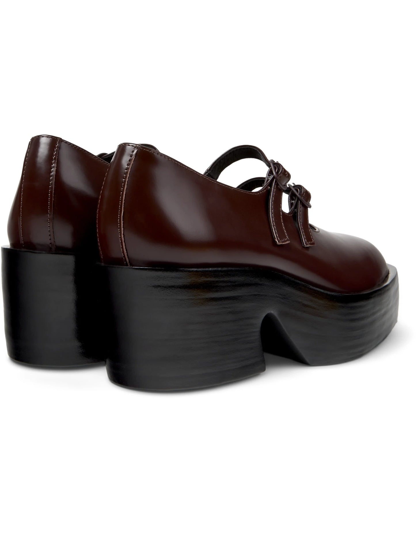 Mocasines Para Mujer De La Marca Camper Modelo Billie Mimi Beizos/Billie Negro Shiny De Color Burdeos