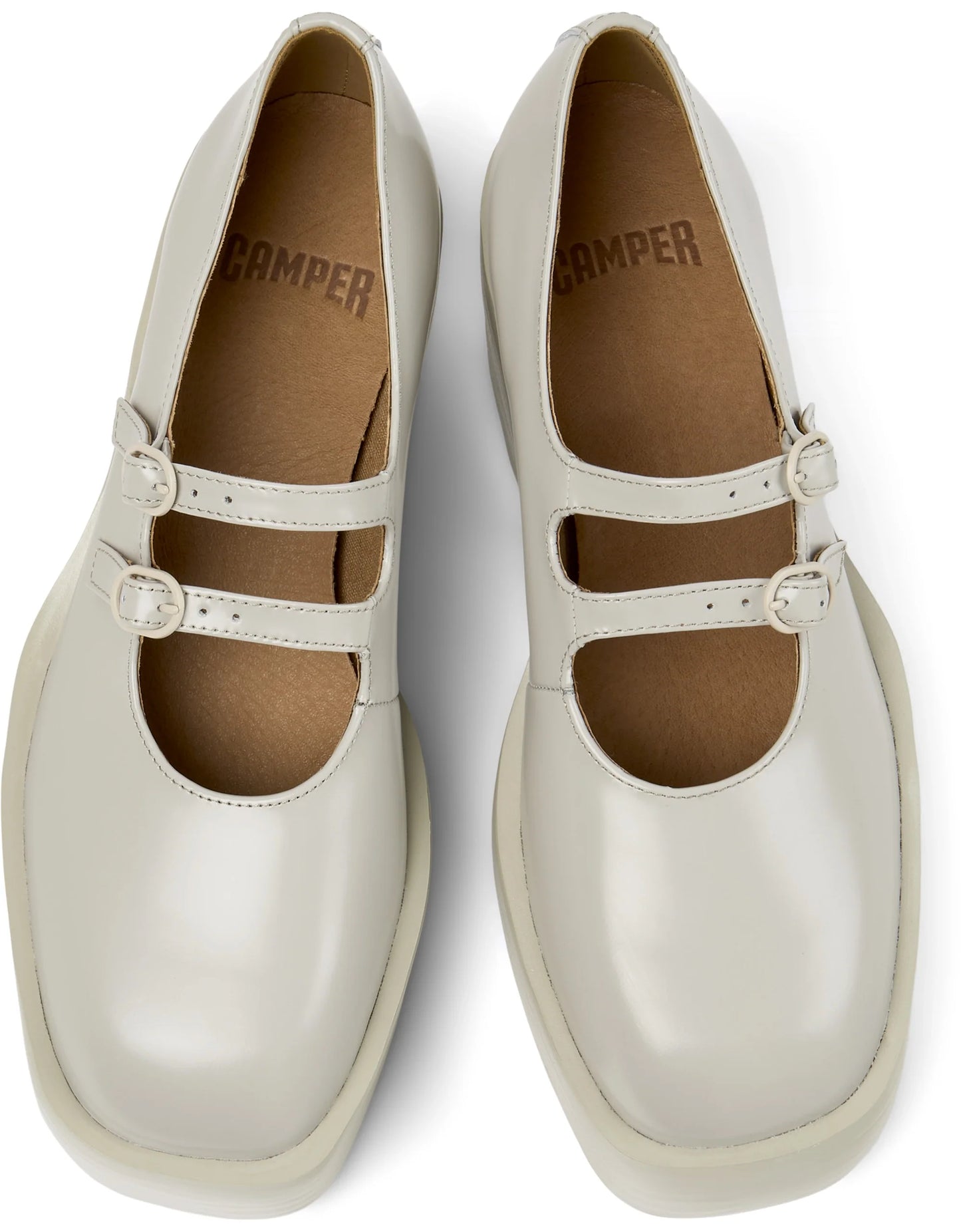Mocasines Para Mujer De La Marca Camper Modelo Billie Mimi Hely/Billie Hely Shiny De Color Beige