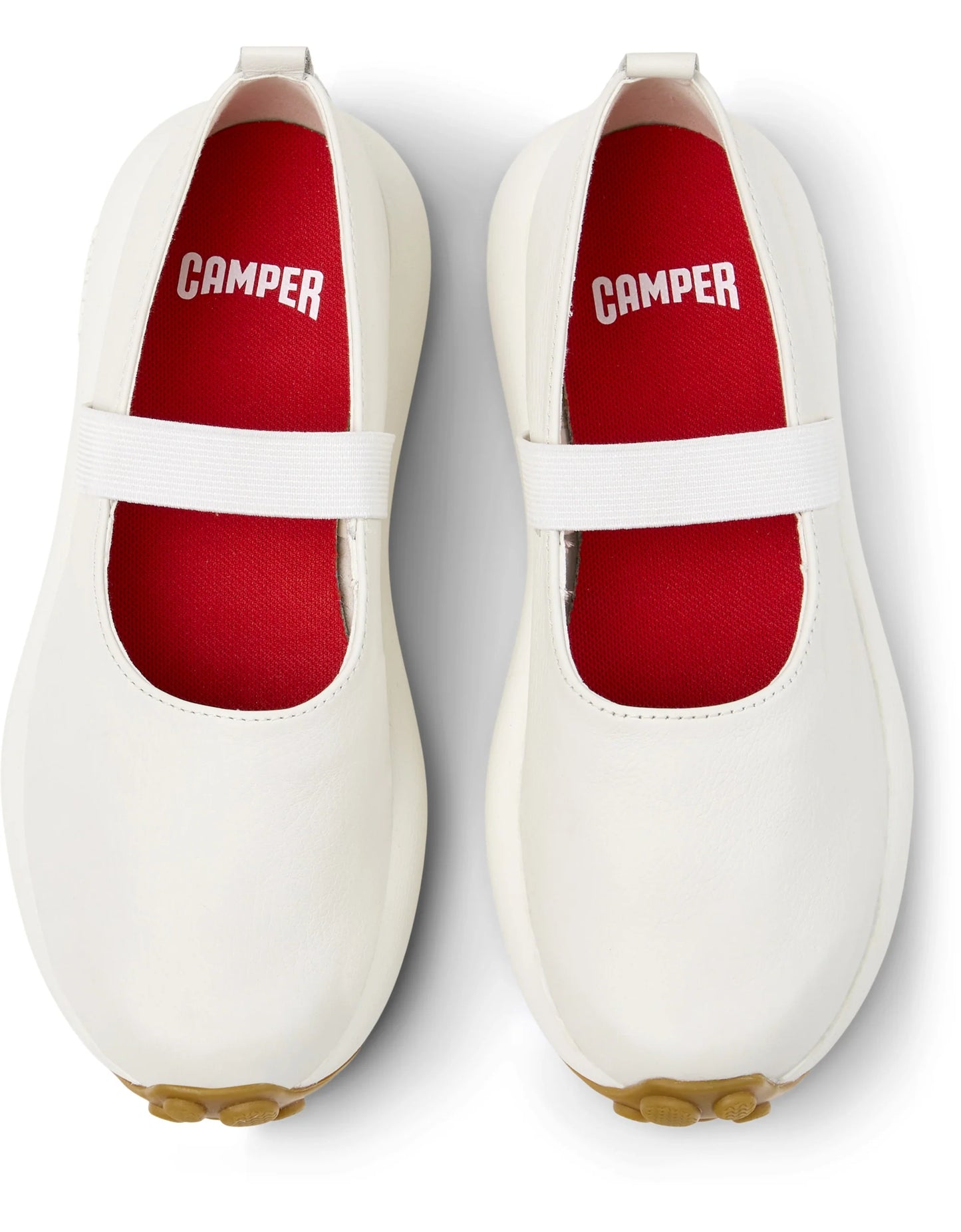 Mocasines Para Mujer De La Marca Camper Modelo Pelotas Athens Sella Houston/Pathens Houston-Miel De Color Blanco