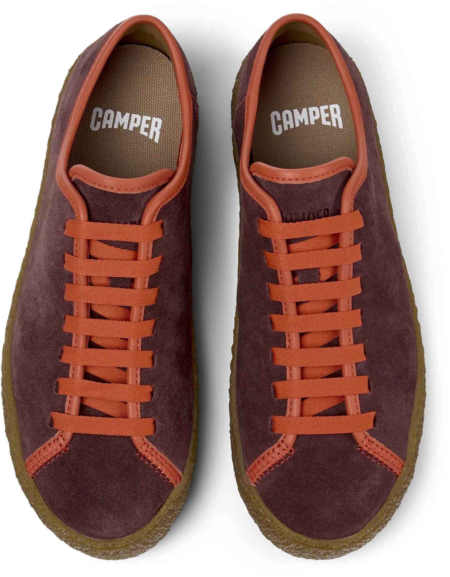 Zapatos Casual Para Mujer De La Marca Camper Modelo Peu Terreno Pello Beizos,Gobi Geum/Peu Terreno Miel De Color Burdeos