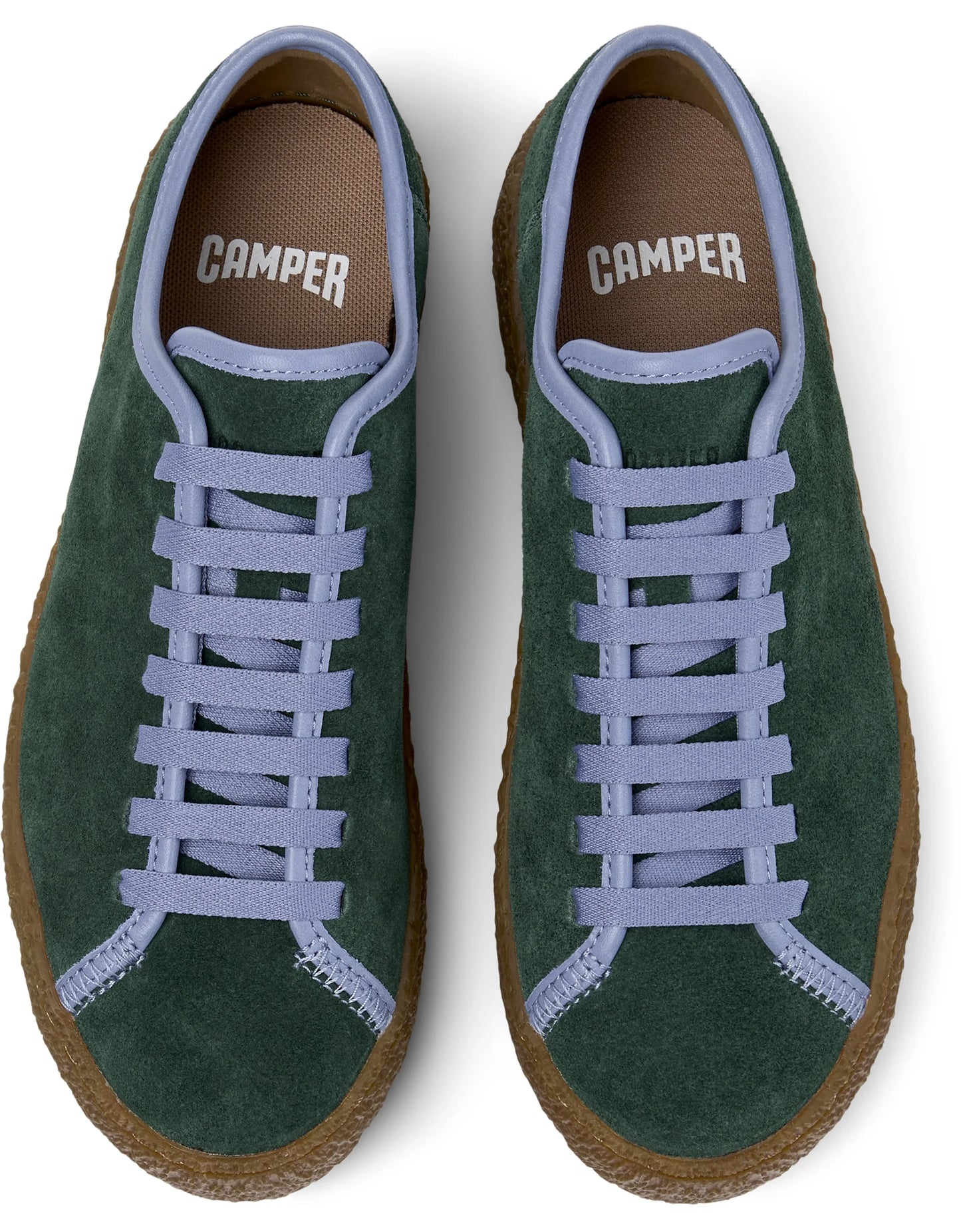 Zapatos Casual Para Mujer De La Marca Camper Modelo Peu Terreno Pello Arume,Gobi Luar/Peu Terreno Miel De Color Verde